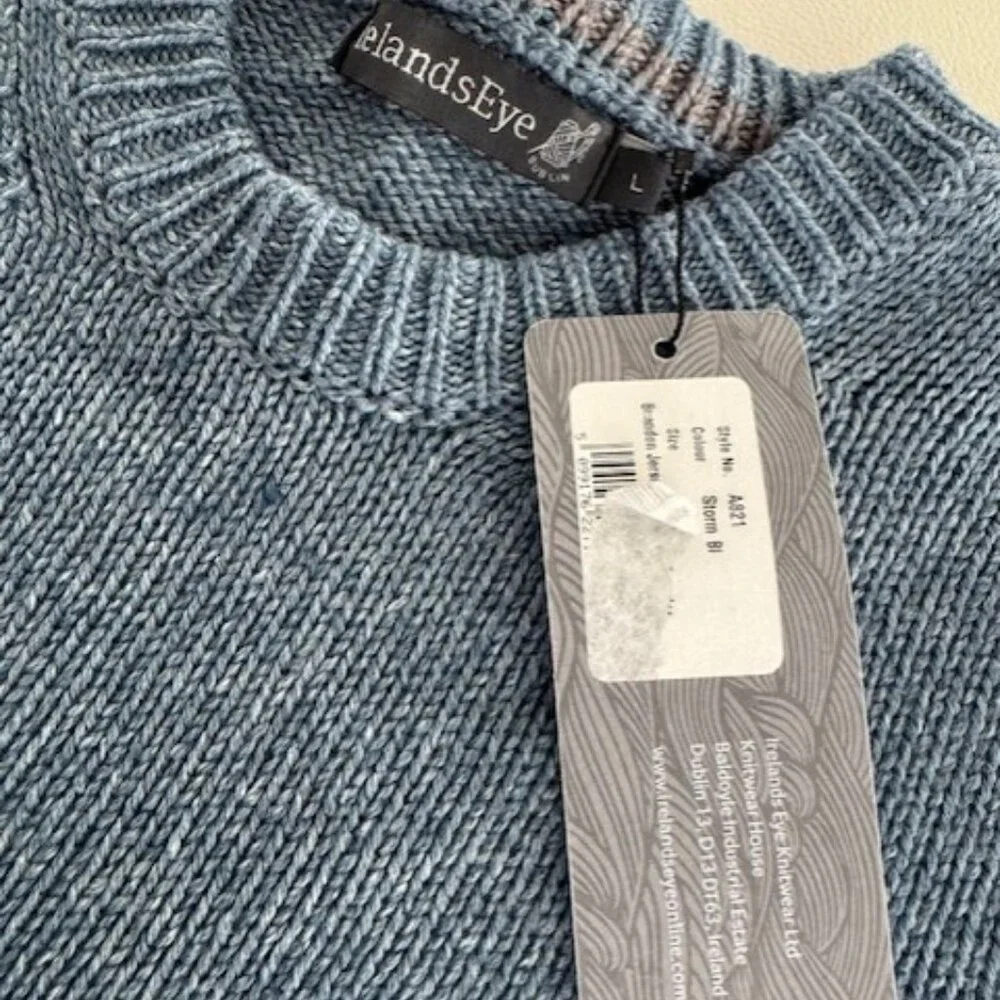 Brand New with Tags-  Irelands Eye - "Brandon Jersey Crewneck" Sweater - Picture 5 of 12